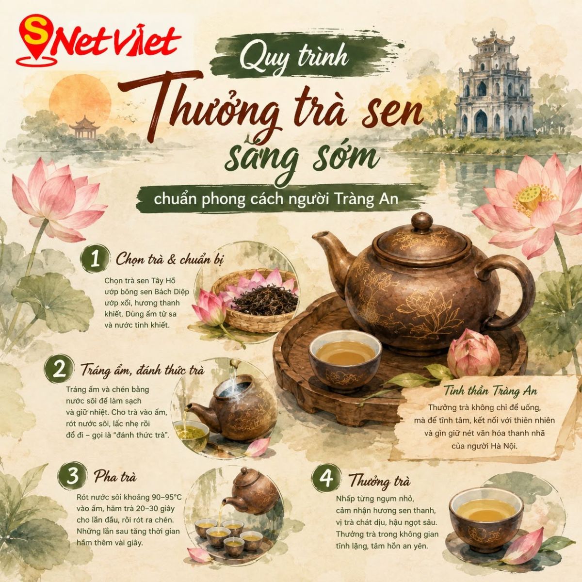 Thưởng thức trà Việt chuẩn người Tràng An