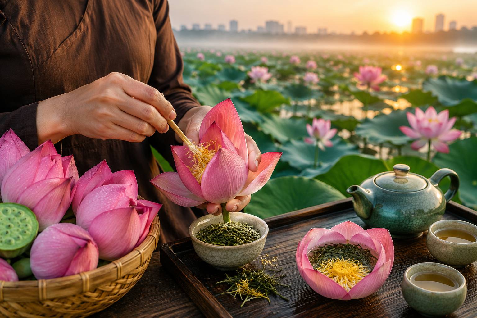 Ướp trà Việt đậm nét nghệ thuật dân tộc 