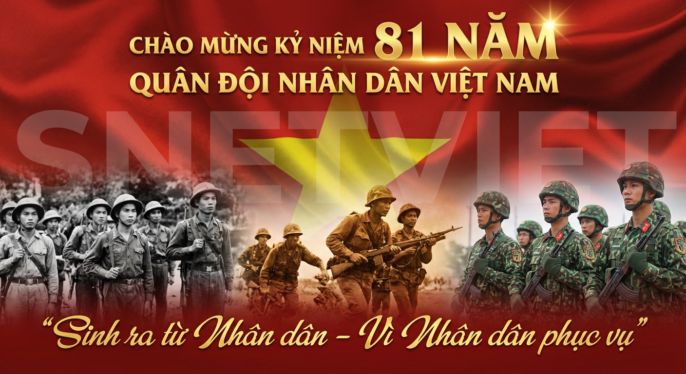 Chào mừng kỷ niệm 81 năm thành lập Quân Đội Nhân Dân Việt Nam 